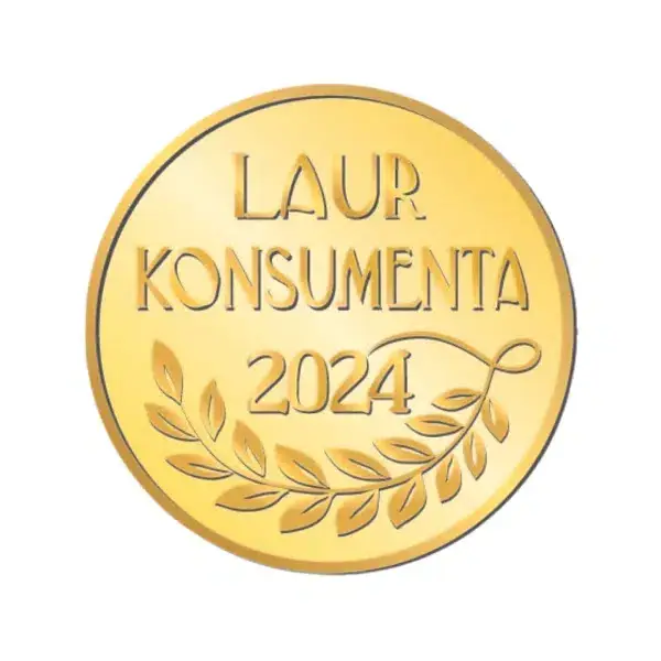 Złoty medal Laur Konsumenta 2024 podkreślający zaufanie klientów do marki