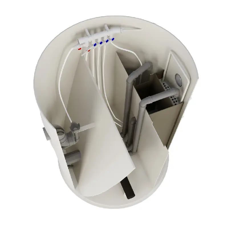 Biologiczna oczyszczalnia ścieków VH8 PREMIUM (wlot 160 mm) + ZBIORNIK 2M3 + STUDNIA CHŁONNA + SKRZYNKA NA KOMPRESOR - obrazek 6