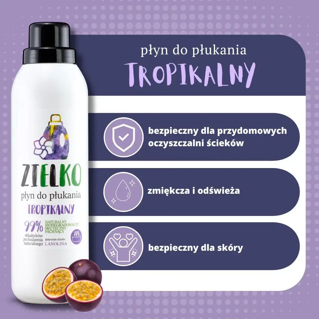 ZIELKO płyn do płukania Tropikalny – zalety produktu