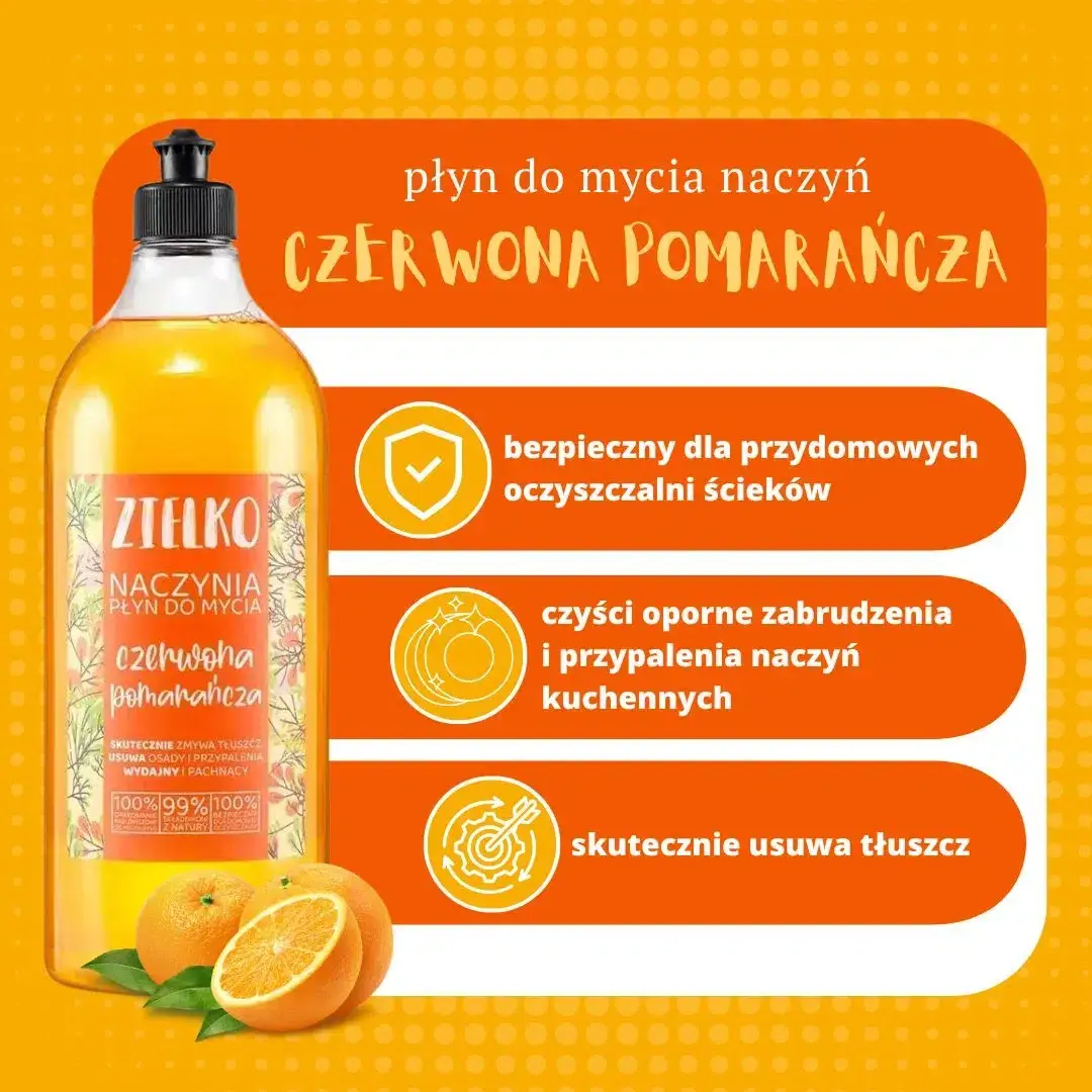 ZIELKO Naczynia Czerwona Pomarańcza – właściwości produktu
