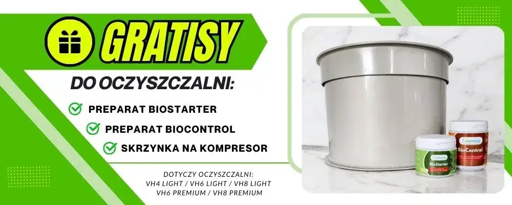 GRATISY: skrzynka na kompresor, preparat BioStarter, preparat BioControl