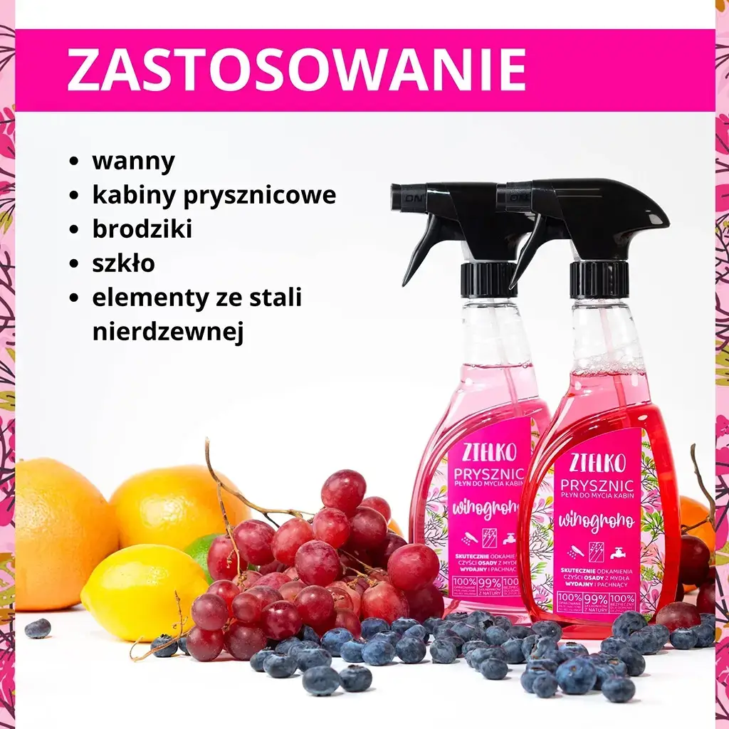 ZIELKO Prysznic Winogrono – płyn do mycia kabin