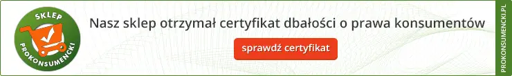 Certyfikat dbałości o prawa konsumentów – Sklep Prokonsumencki